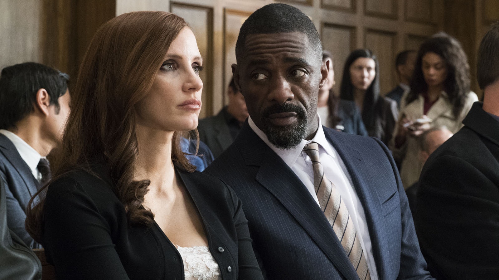Molly’s Game Jessica Chastain and Idris Elba in MOLLY'S GAME