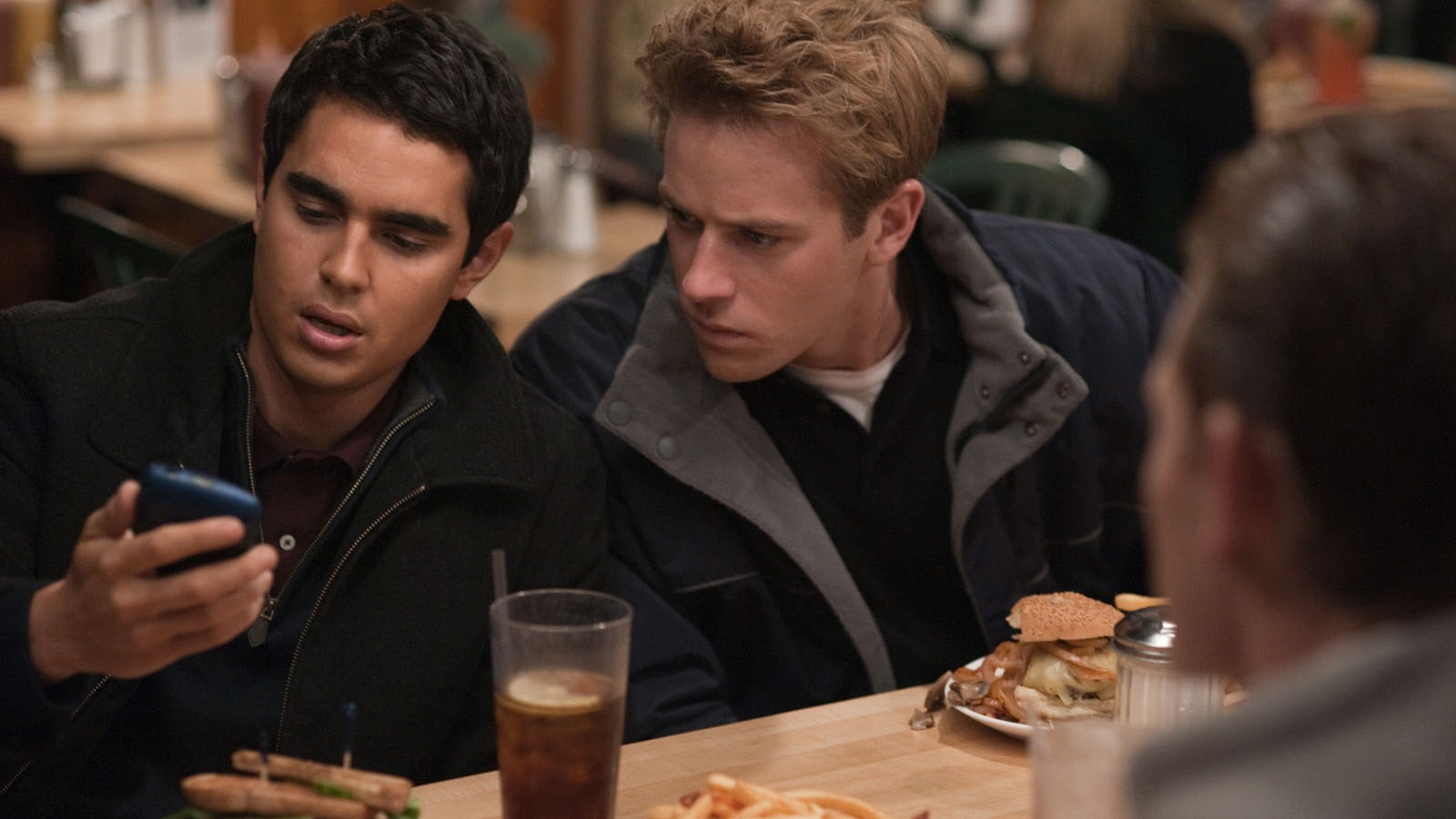 Max Minghella, left, and Armie Hammer in Columbia Pictures' "The Social Network," starring Jesse Eisenberg.