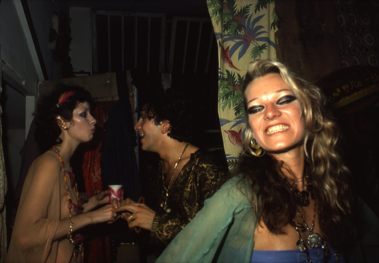 Nan Goldin, Cookie at Sharon’s birthday party with Genaro and Lisette, Provincetown, 1976. Image reproduced courtesy of Nan Goldin.